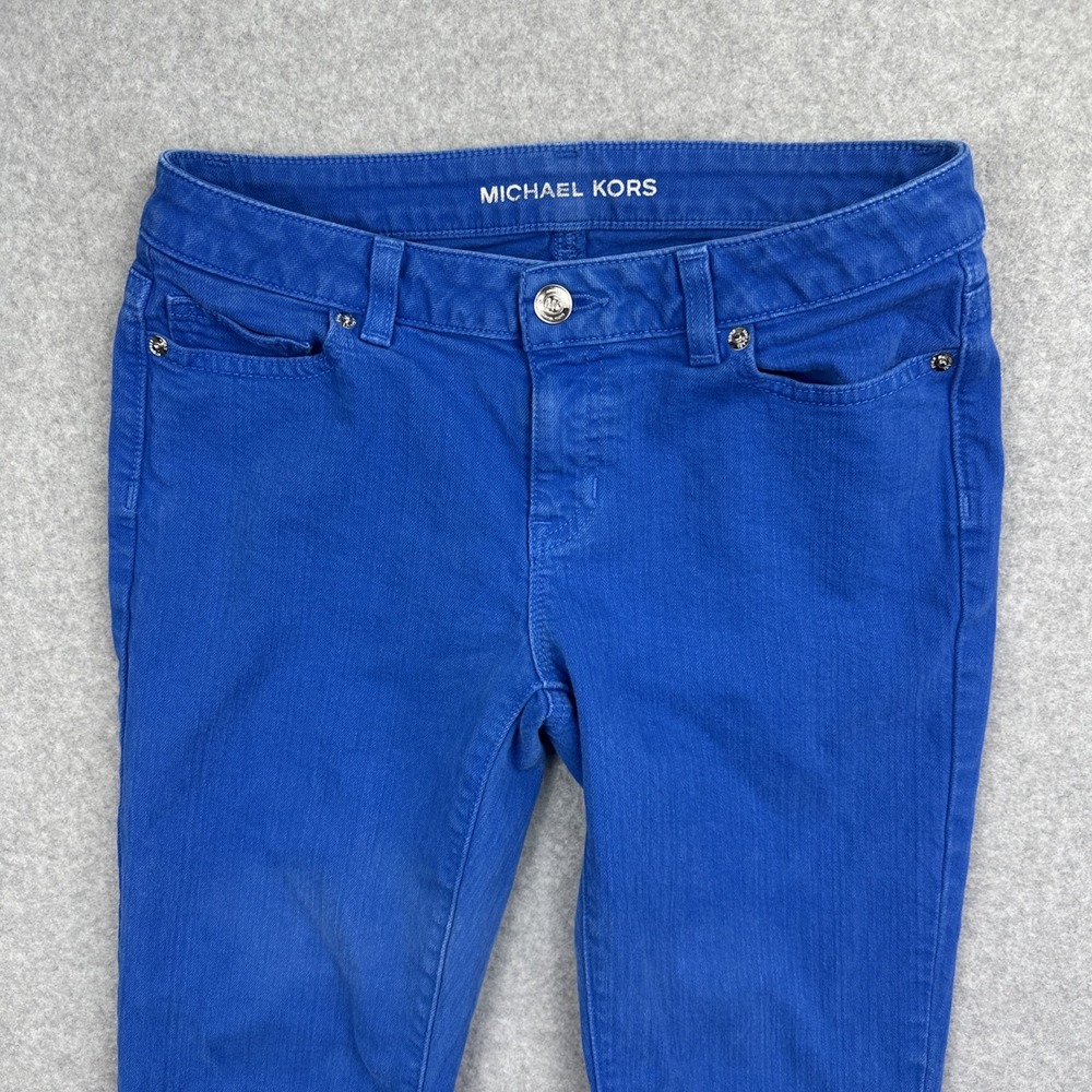 Michael Kors Women's Colored Ultra Blue Jeans Size 4P - Picture 3 of 9